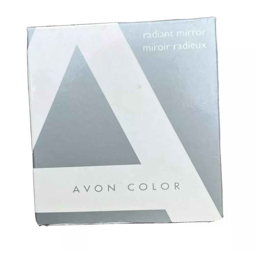 Avon Radiant Mirror Silver With Peach Pouch New In Box